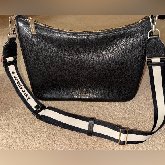 Kate Spade Black Pebbled Leather Shoulder Bag - Picture 1 of 2